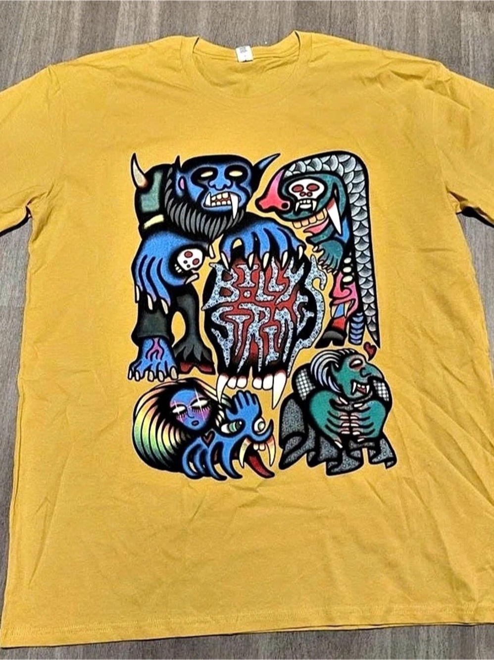Billy Strings Strange Creatures Tour Merch T-Shirt Yellow